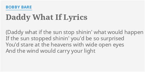 daddy what if lyrics|daddy what if bobby bare.